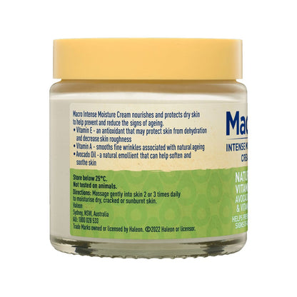 Macro Intense Moisture Cream Natural Vitamin E, Avocado Oil & Vitamin A 100g