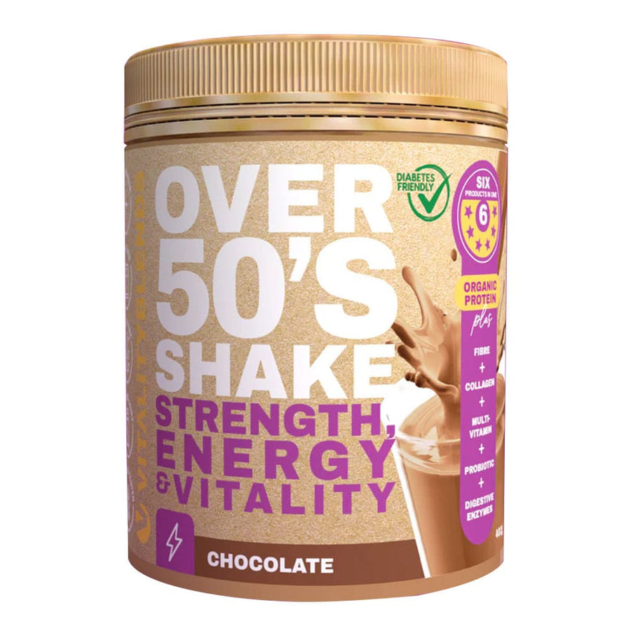 Vitality Blends Over 50'S Shake Strength, Energy & Vitality Protein Powder Chocolate Flavour 402g
