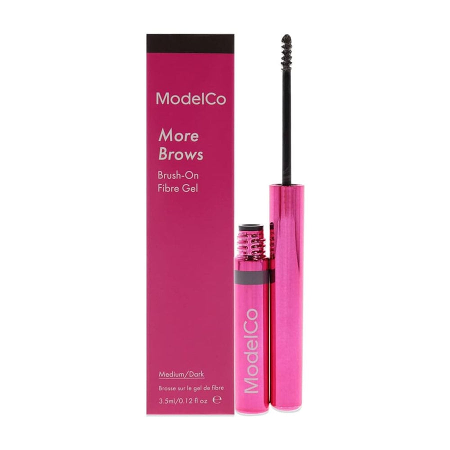ModelCo More Brows Brush On Fibre Gel Medium/Dark 3.5ml