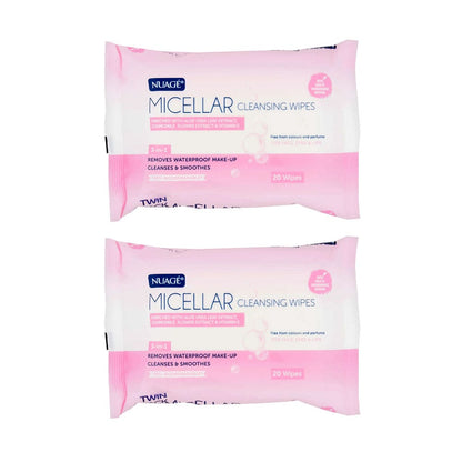 Nuage 3-in-1 Micellar Cleansing Wipes 2x20pk