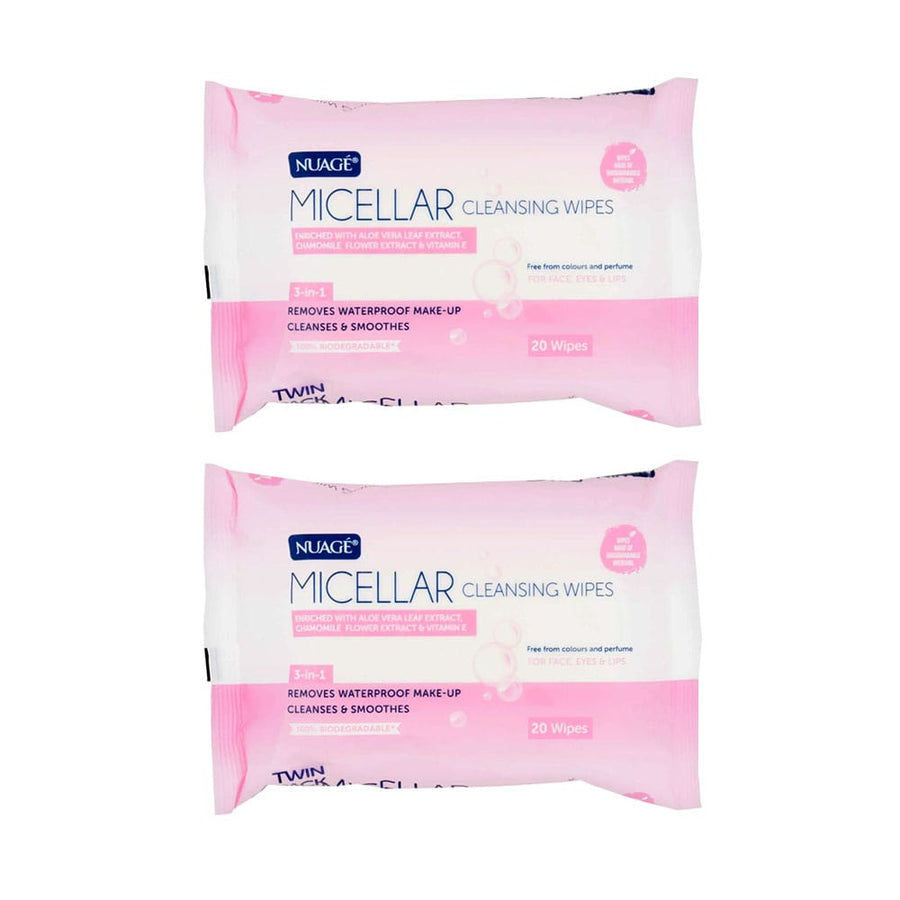 Nuage 3-in-1 Micellar Cleansing Wipes 2x20pk