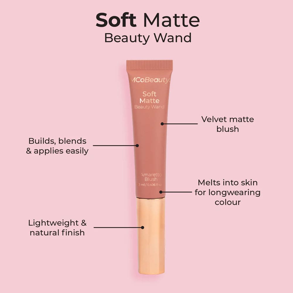 MCoBeauty Soft Matte Beauty Wand Amaretto Blush 12ml