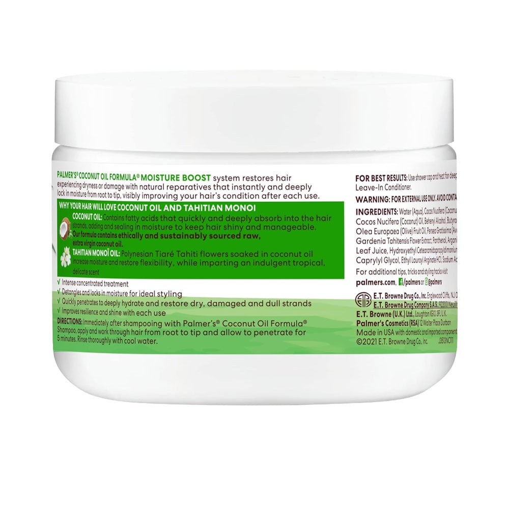 Palmers Deep Conditioner Moisture Boost For Dry Damaged Or Colour Treated Hair + Tahitian Monoi With Vitamin E 340g