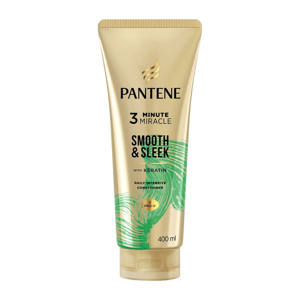 Pantene Conditioner 3 Minute Miracle Smooth & Sleek With Keratin Daily Intense 400ml Sale