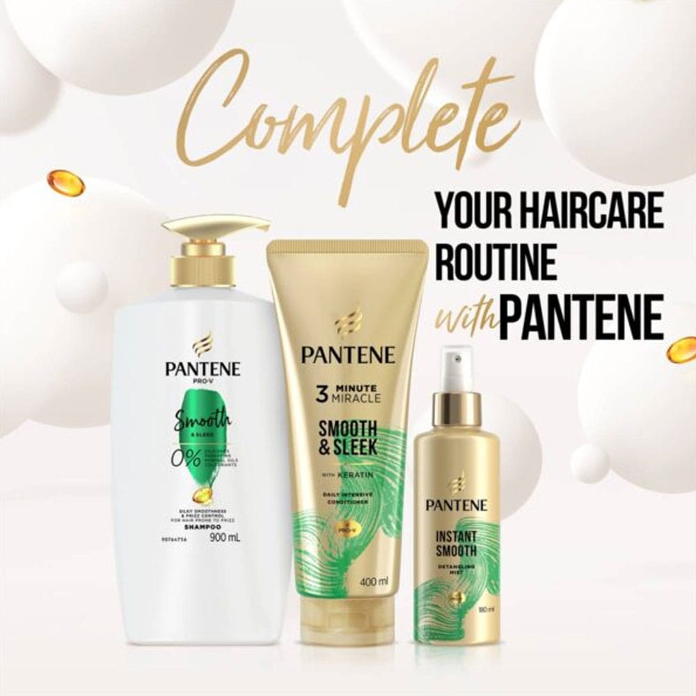 Pantene Conditioner 3 Minute Miracle Smooth & Sleek With Keratin Daily Intense 400ml Sale