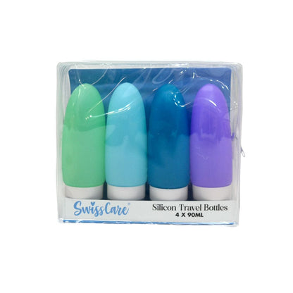 SwissCare Silicon Travel Bottles 4x90ml