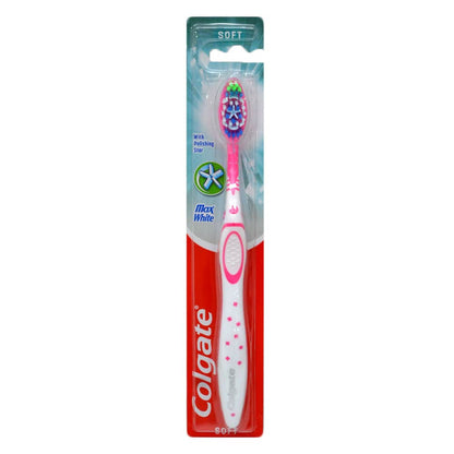 Colgate Toothbrush Max White Polishing Star Soft Assorted Colors