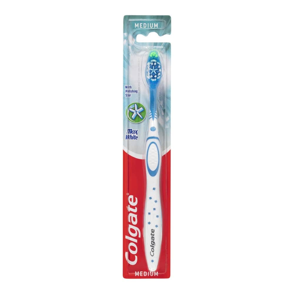 Colgate Toothbrush Max White Polishing Star Medium Assorted Colors