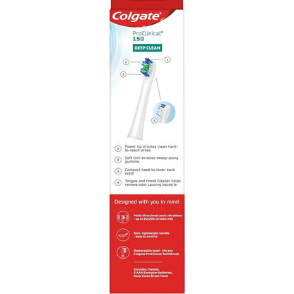 Colgate Toothbrush Battery Sonic Deep Clean Pro Clinical 150