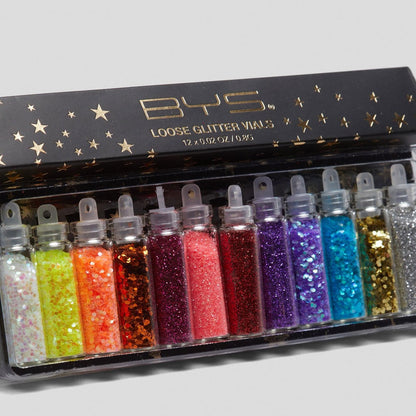 BYS Loose Glitter Vials 12pc