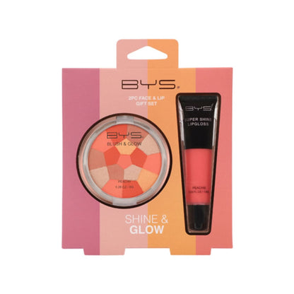 BYS Shine & Glow Peachie Face & Lip Gift Set 2pc