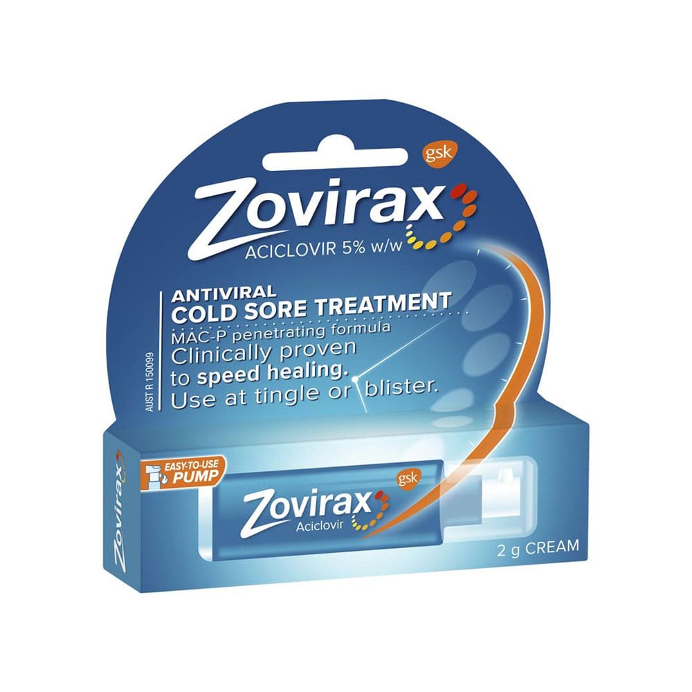 Zovirax Cream Antiviral Cold Sore Treatment 2g