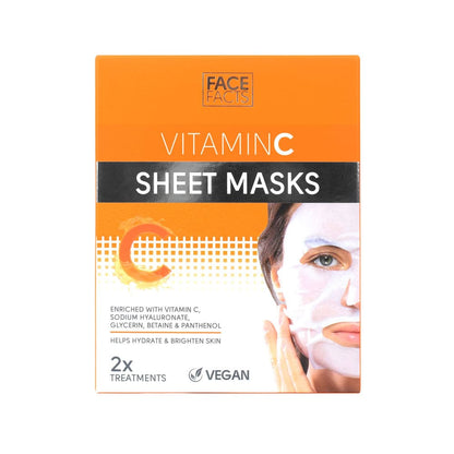 Face Facts Vitamin C Sheet Masks 2pk