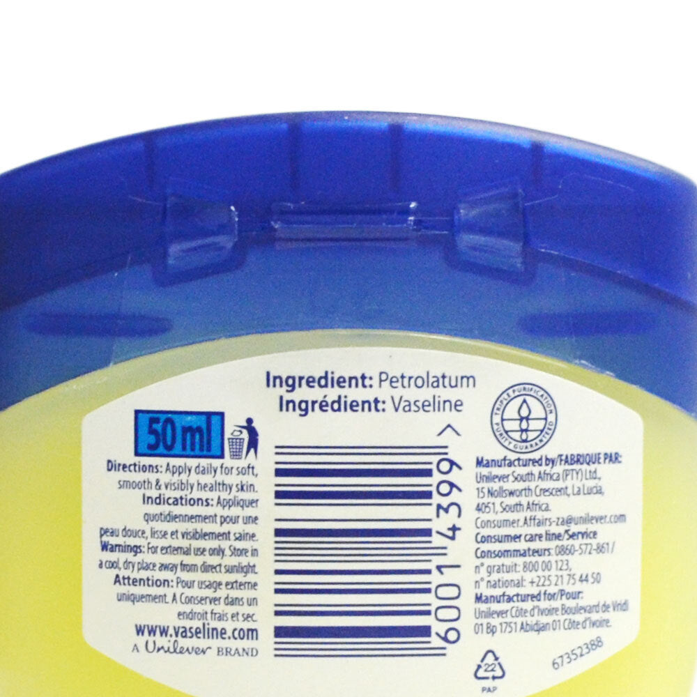 Vaseline Pure Petroleum Jelly Original 50ml