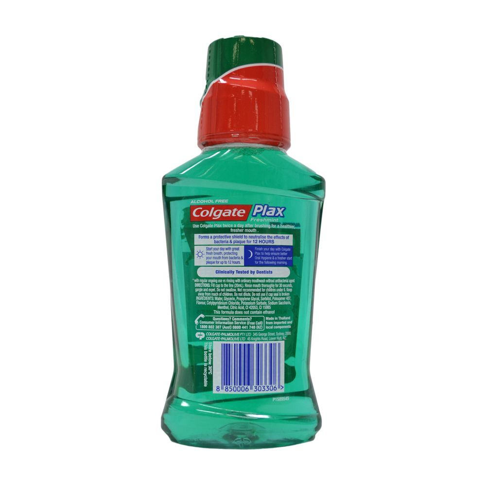 Colgate Plax Mouthwash Alcohol Free Freshmint 250ml