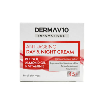 Derma V10 Innovations Anti Ageing Day & Night Cream 45+ 50ml