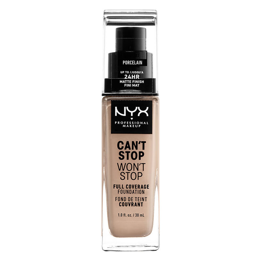 NYX Can't Stop Won't Stop Full Coverage Foundation Porcelain 30ml