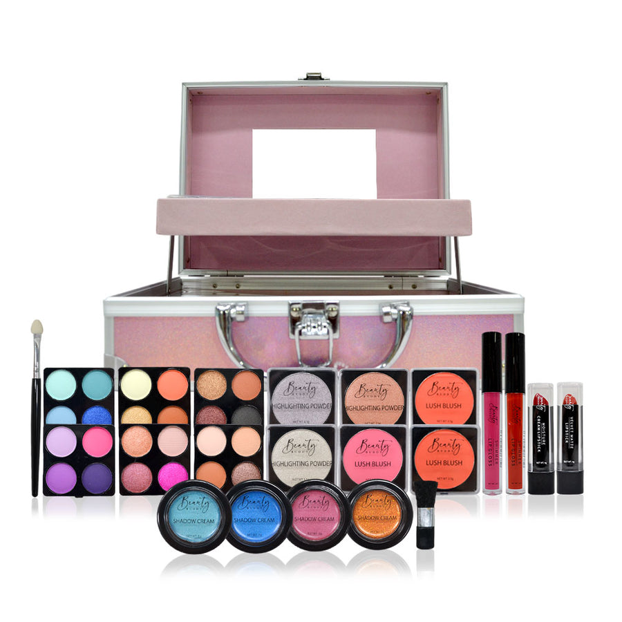 Beauty Buddy Makeup Essentials Kit & Train Case